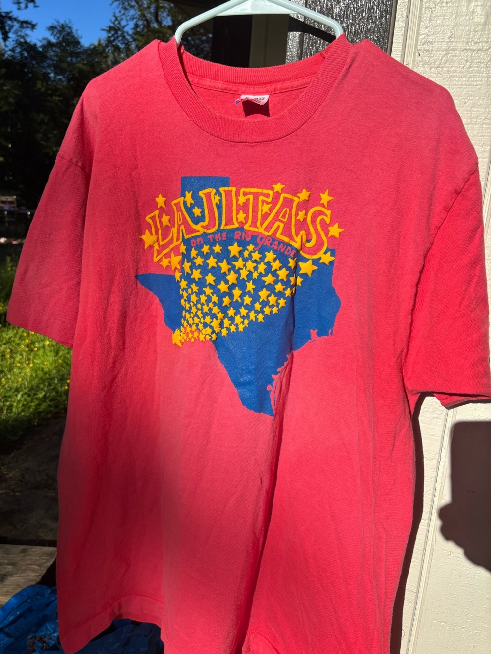 Bright Pink “Lajitas” Texas Single Stitch Vintage tee